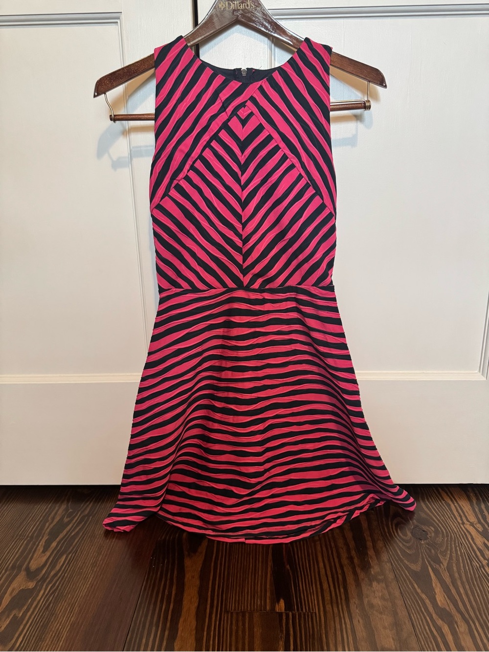 Pink & Navy fit & flare mini dress, S